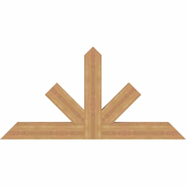 Ekena Millwork Saratoga Timber Gable Bracket, Western Red Cedar, 60"W x 30"H x 3 1/2"D x 5 1/2"F, 12/12 Pitch GBW060X30X0406SAR00SWR - main